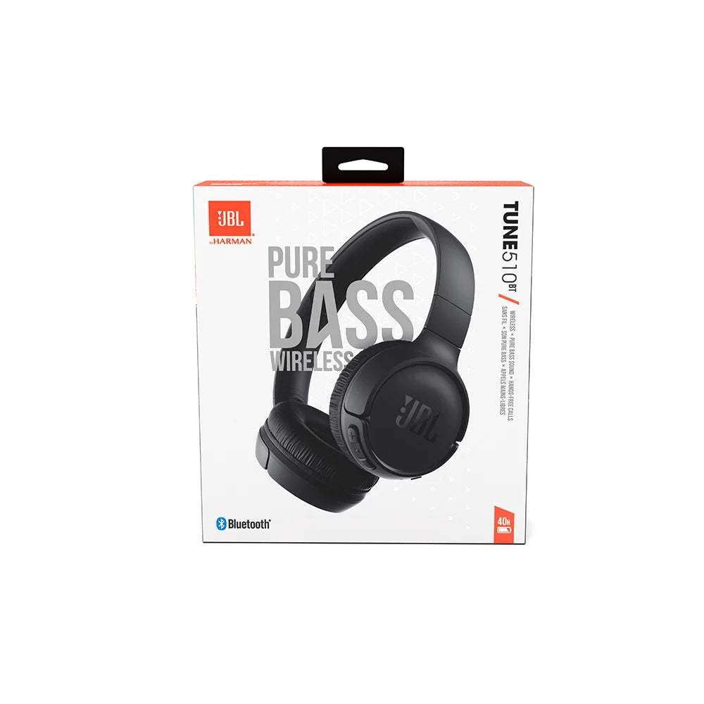 HEADPHONE - SEM FIO - Bluetooth JBL Tune 510BT Pure Bass Preto - JBLT510BTBLK