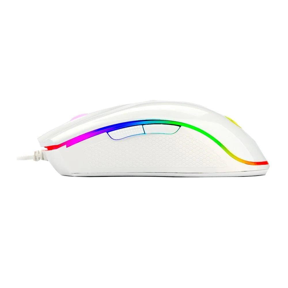 MOUSE GAMER - Redragon Cobra, RGB, 7 Botões, 10000DPI, Lunar White - M711W