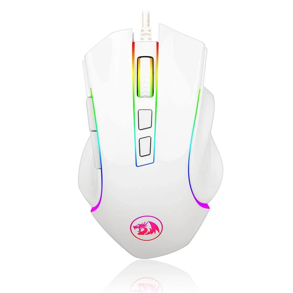 Mouse Gamer Redragon Griffin M607, RGB, 7200DPI, 6 Botões, White Lunar - M607W