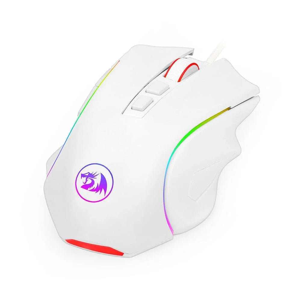 Mouse Gamer Redragon Griffin M607, RGB, 7200DPI, 6 Botões, White Lunar - M607W