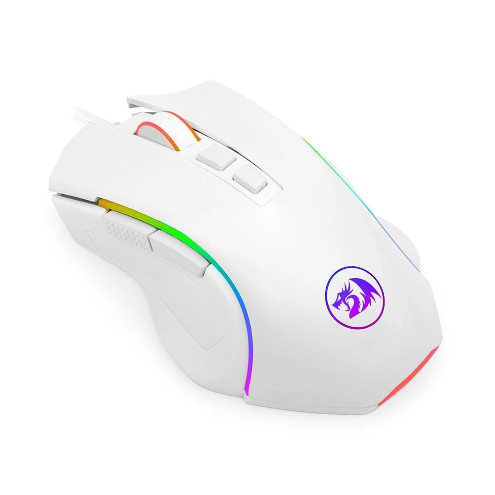 Mouse Gamer Redragon Griffin M607, RGB, 7200DPI, 6 Botões, White Lunar - M607W