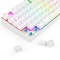 Teclado Mecânico Gamer Redragon Kumara, Anti-Ghosting, RGB, Switch Outemu Blue, ABNT2, Branco - K552W-RGB (PT-BLUE)